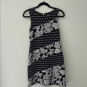 Anthro Black and White Floral Dress